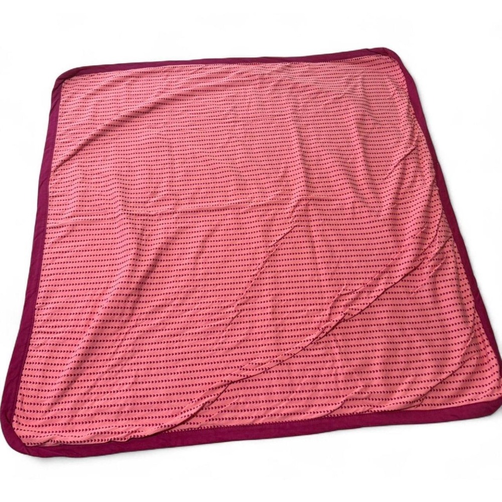 Kate Quinn Organics Organic Cotton Baby Swaddle Blanket Pink Hearts One Size